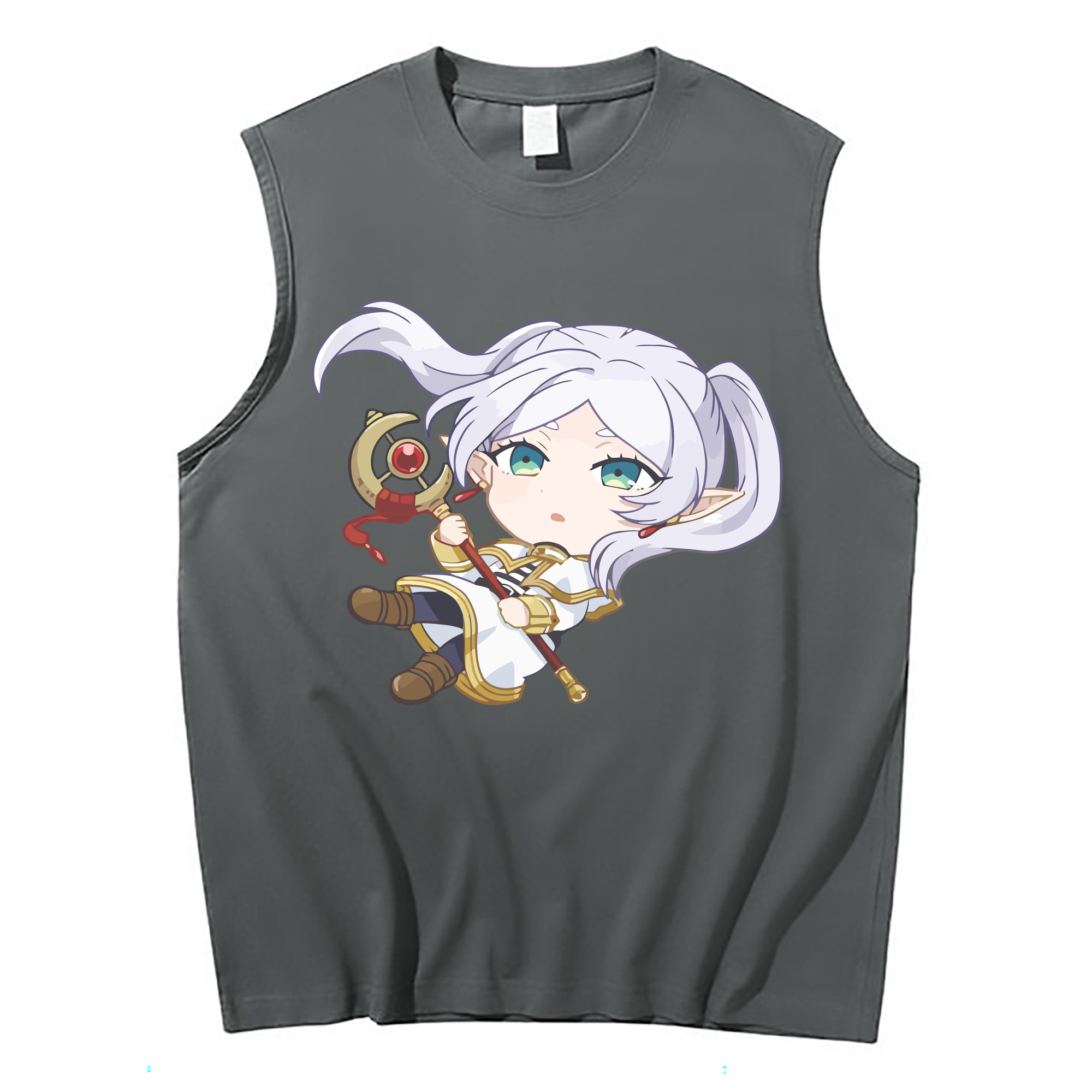 （画像用） 葬送のフリーレン Frieren コットン100％タンクトップ（フロントプリント）